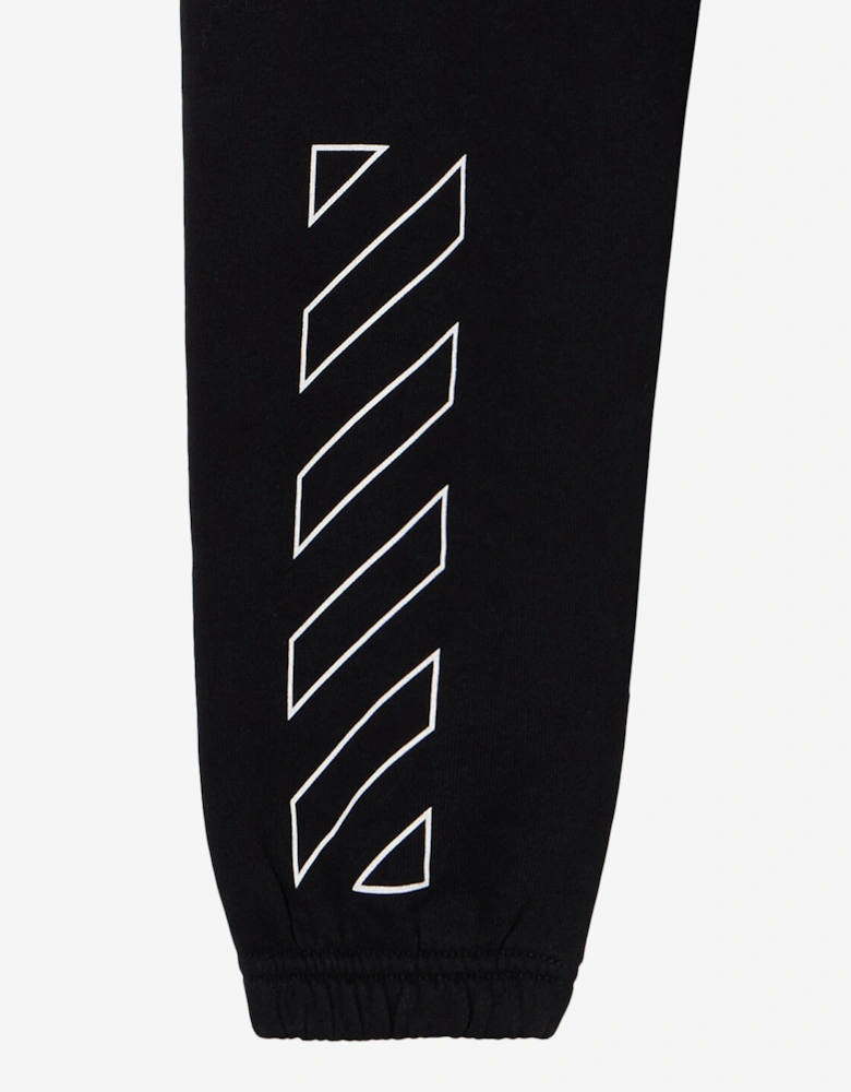 Kids Bookish Diagonal Joggers in Black