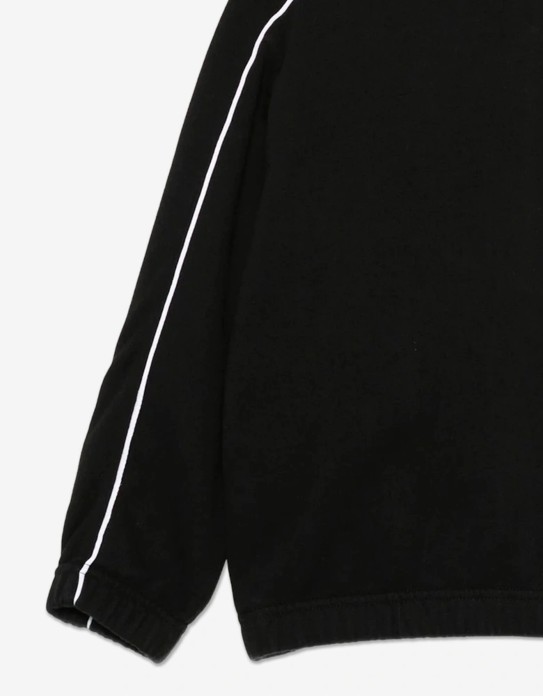 Boys Soccer Track Zip Up Top in Black