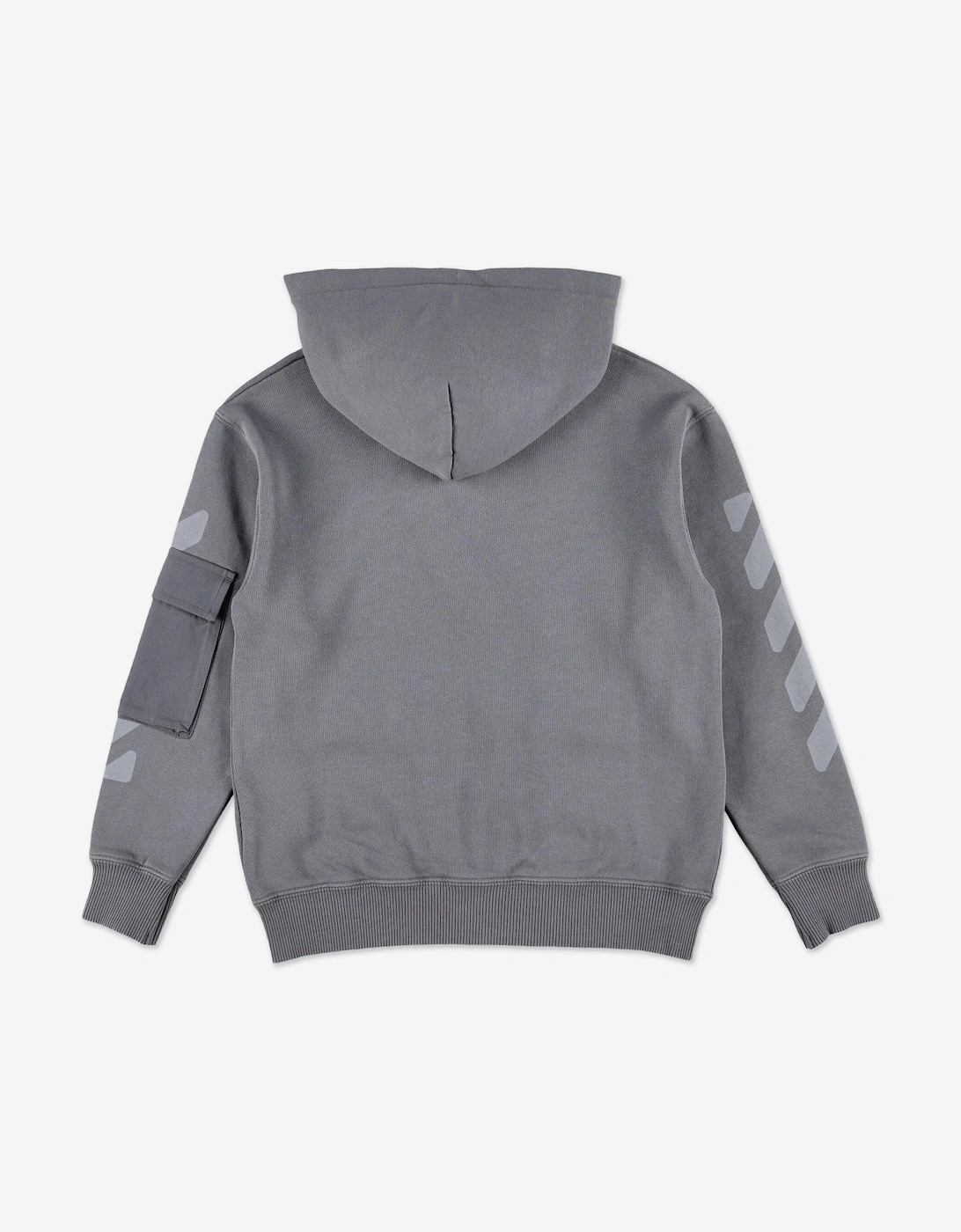 Boys Garment Dyed Cargo Zip Up Top in Grey