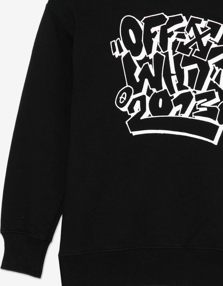 Kids Graffiti Logo Sweatshirt in Black