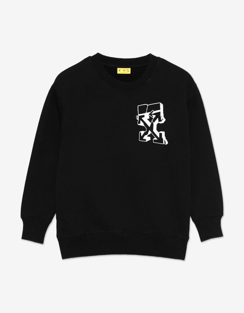 Kids Graffiti Logo Sweatshirt in Black