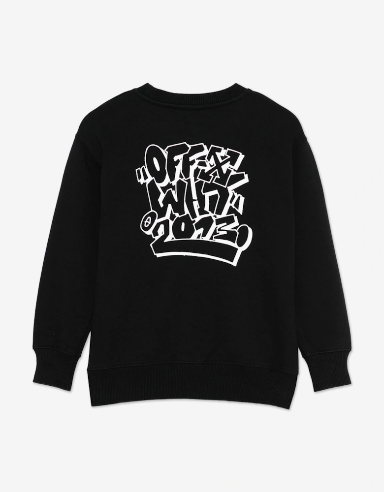 Kids Graffiti Logo Sweatshirt in Black