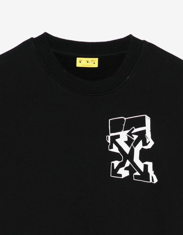 Kids Graffiti Logo Sweatshirt in Black