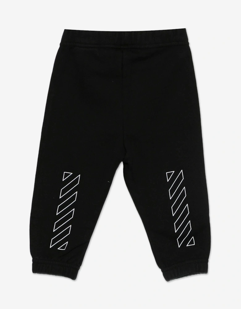 Baby Boys Bookish Diagonal Joggers in Black