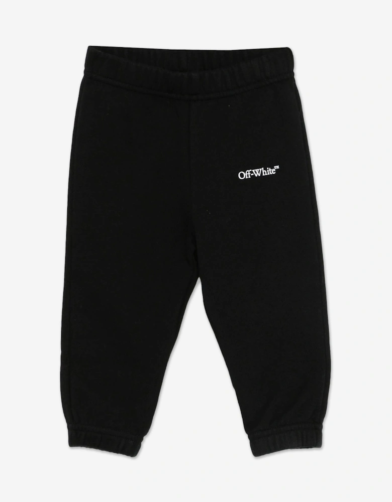 Baby Boys Bookish Diagonal Joggers in Black