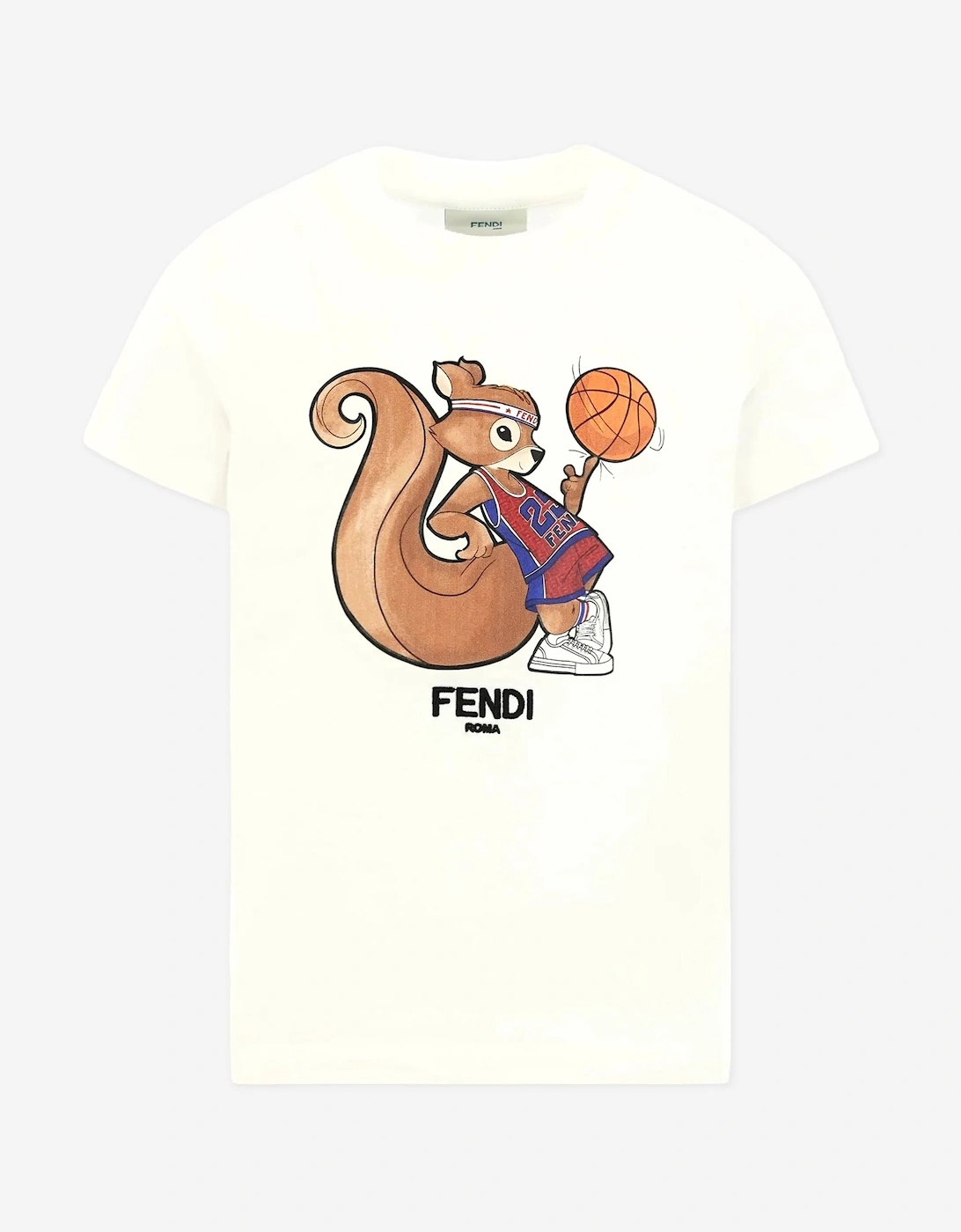 Boys Squirrel T-Shirt in White, 4 of 3