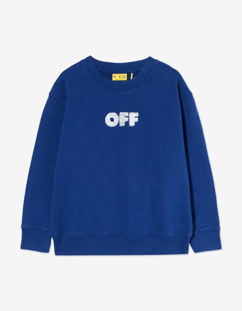 Kids Arrow Sponge Sweatshirt in Blue