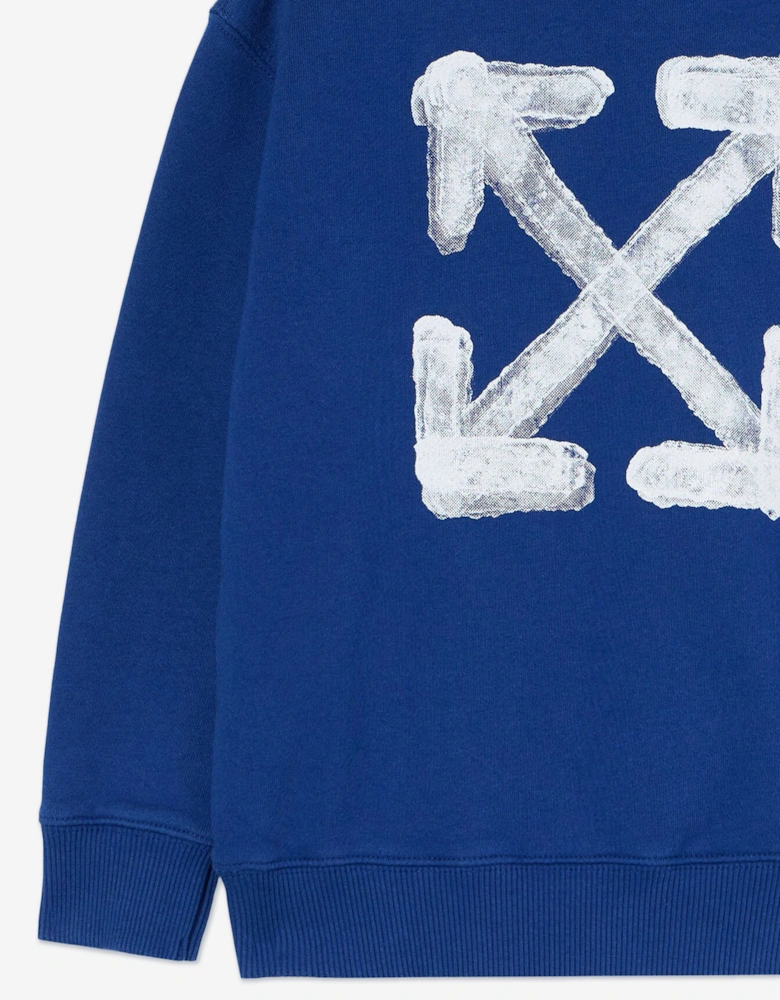 Kids Arrow Sponge Sweatshirt in Blue
