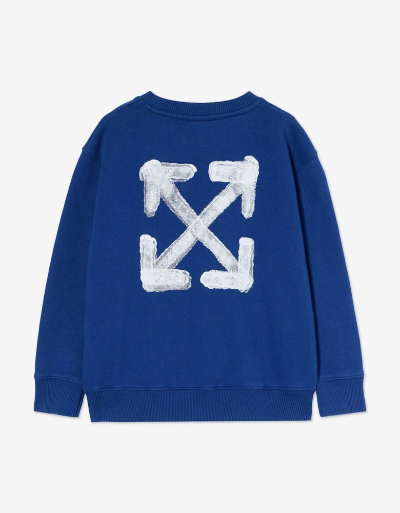 Kids Arrow Sponge Sweatshirt in Blue