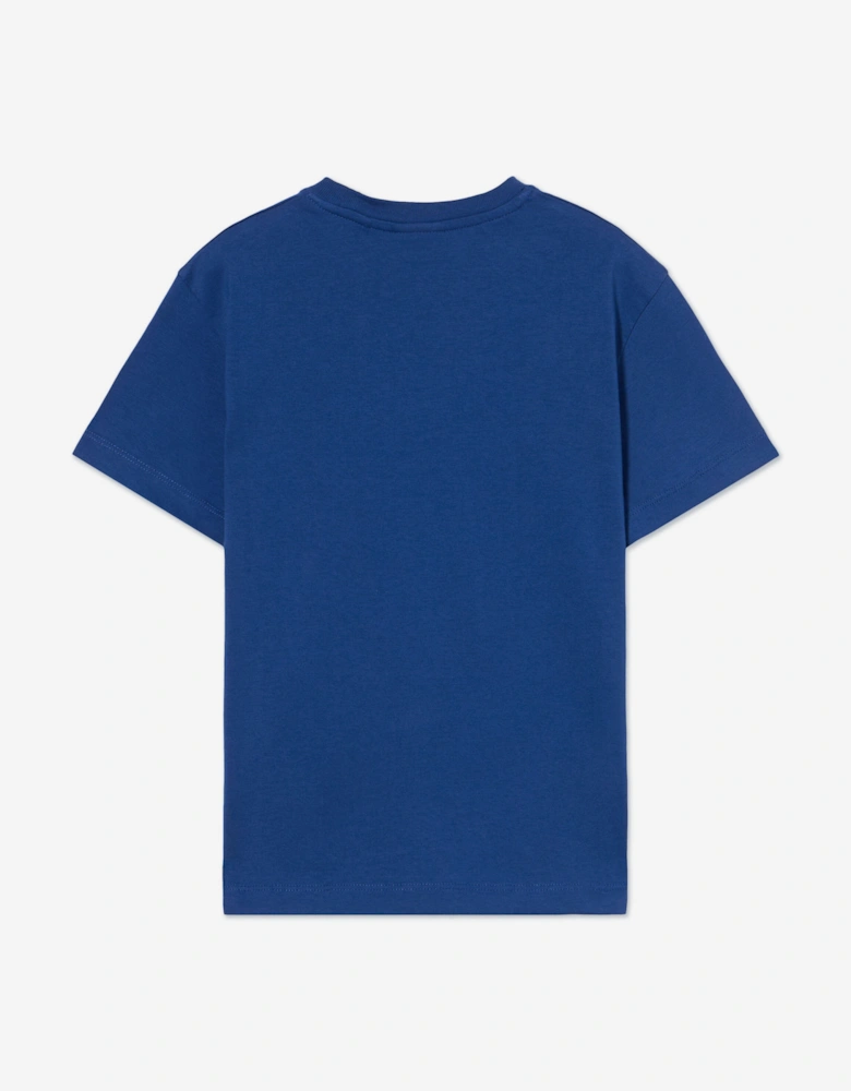 Boys Big Bookish Crackle Logo T-Shirt in Blue