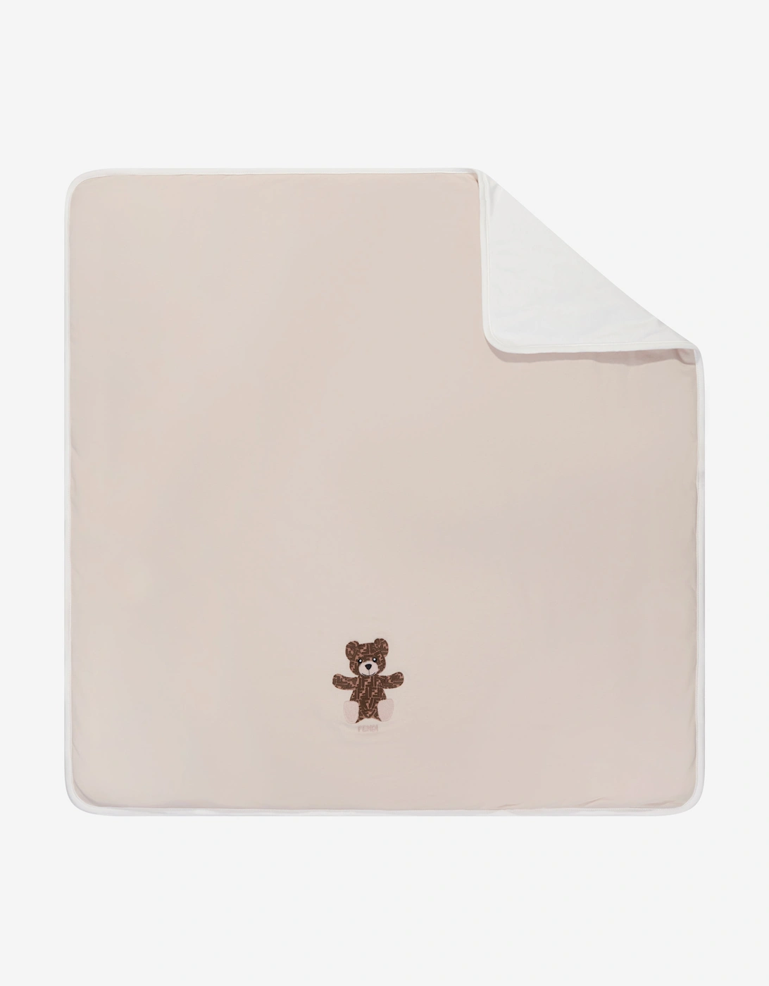 Fendi Girls Cream 'S Baby Bear Blanket In Beige - Size: One Size, Kids