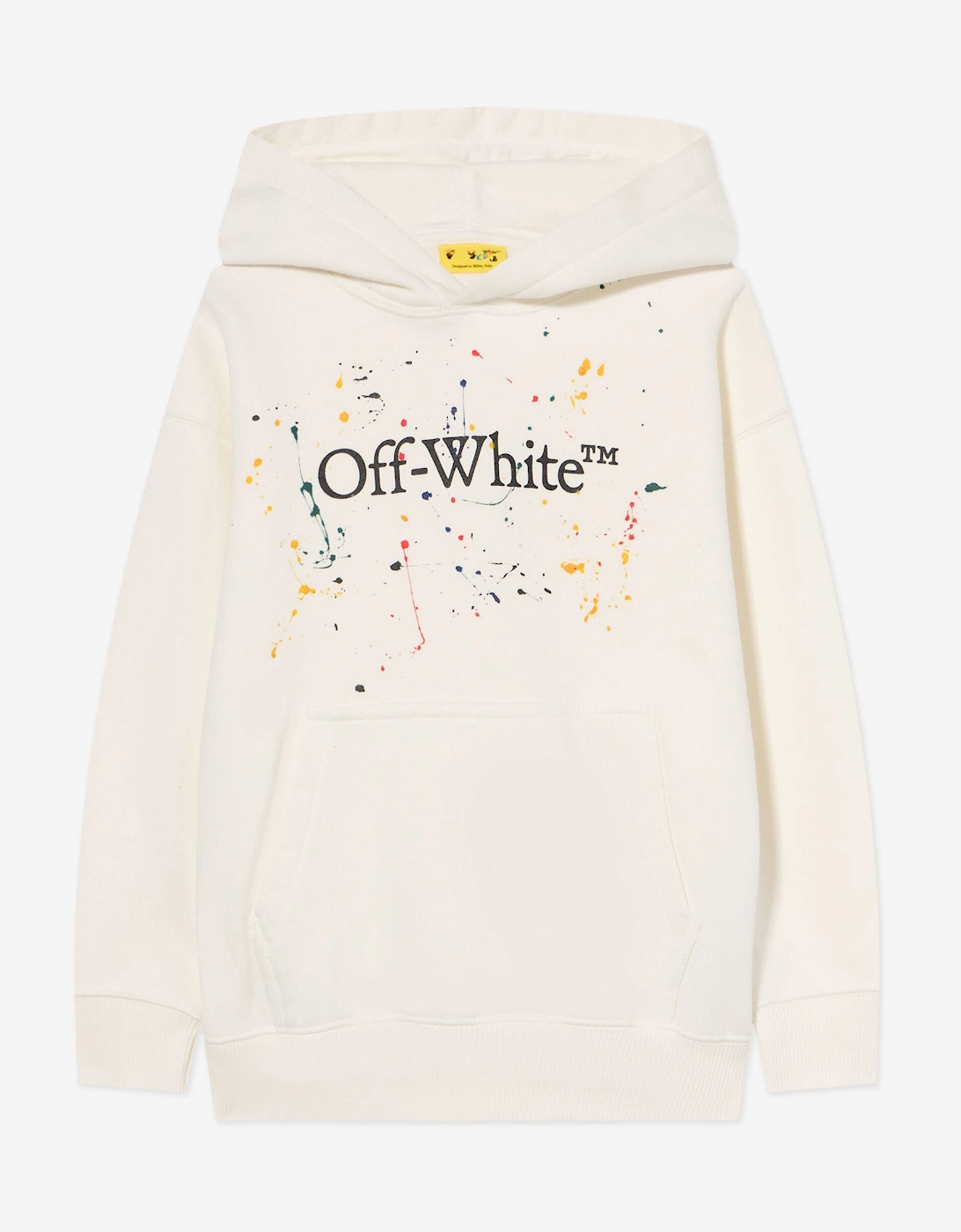 Kids Big Bookish Splat Hoodie in White, 4 of 3