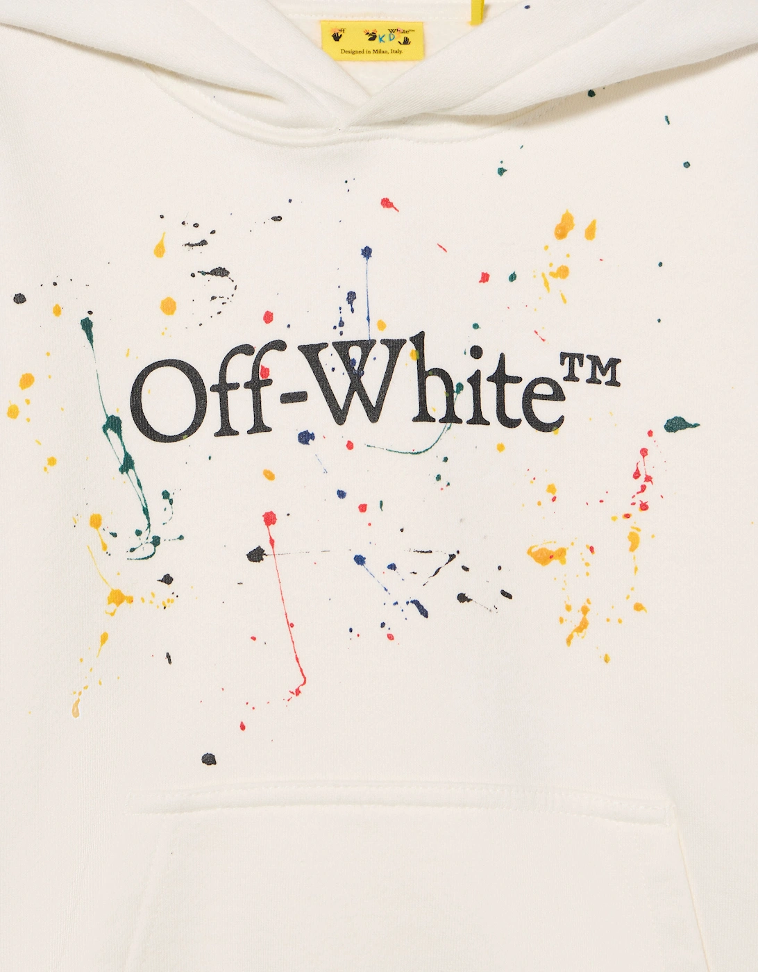 Kids Big Bookish Splat Hoodie in White