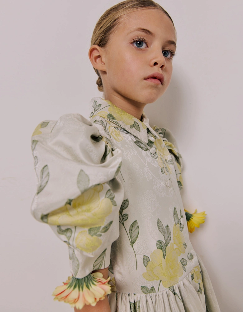 Girls Carousel Dress in Ivory