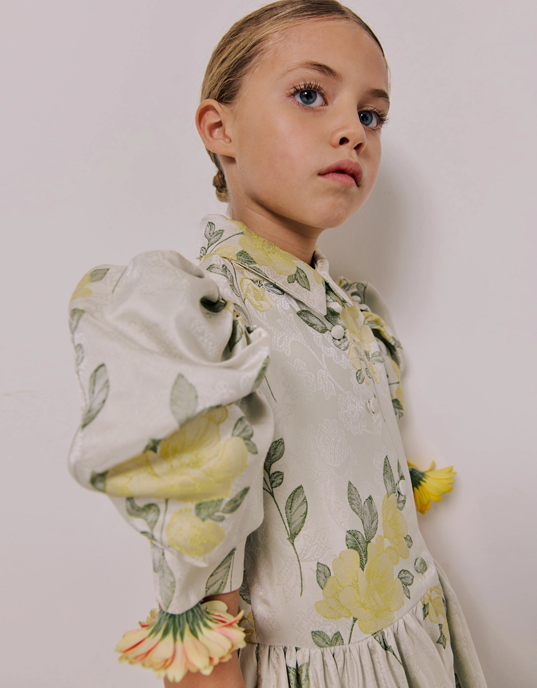 Girls Carousel Dress in Ivory