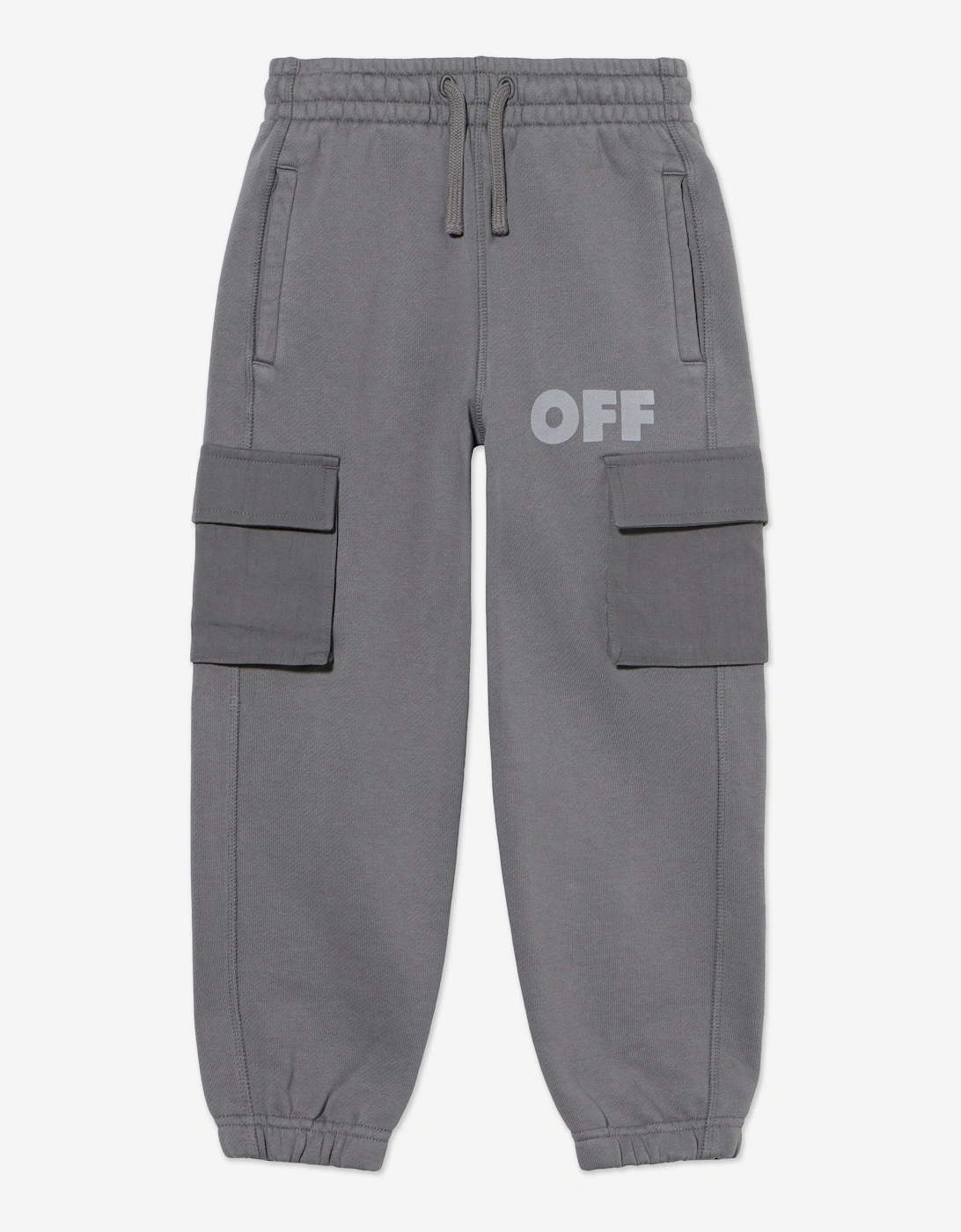 Boys Garment Dyed Cargo Joggers in Grey, 5 of 4