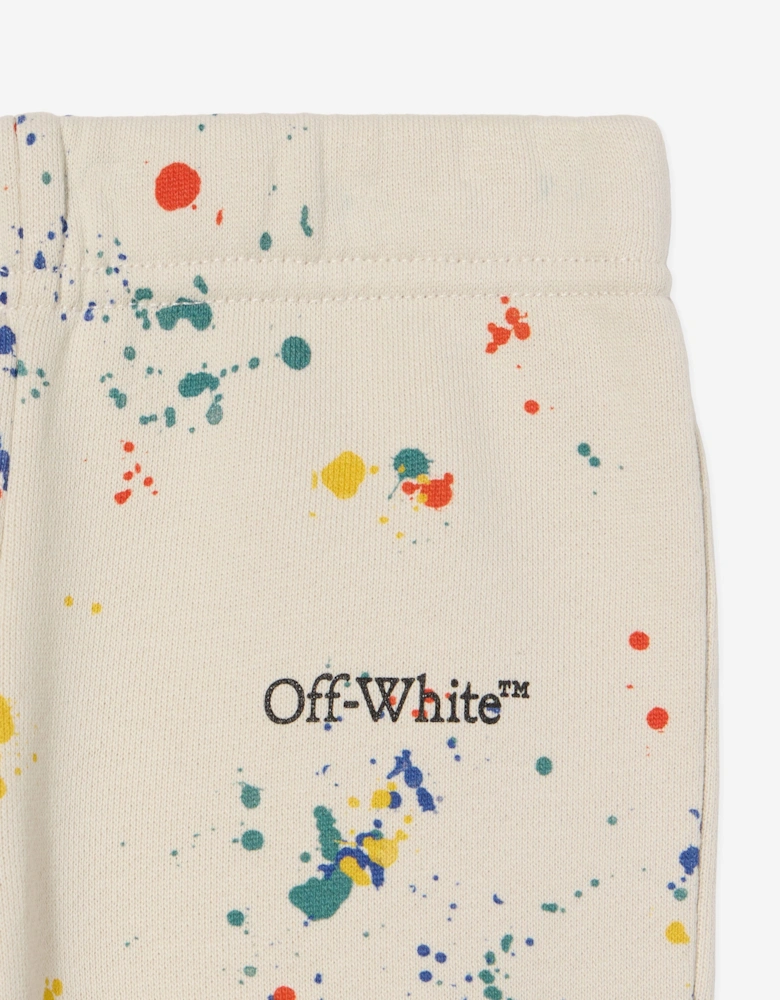 Baby Boys AOP Splat Joggers in Ivory