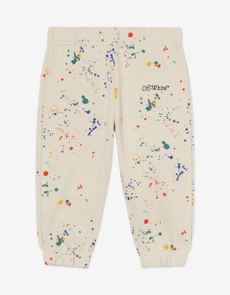 Baby Boys AOP Splat Joggers in Ivory