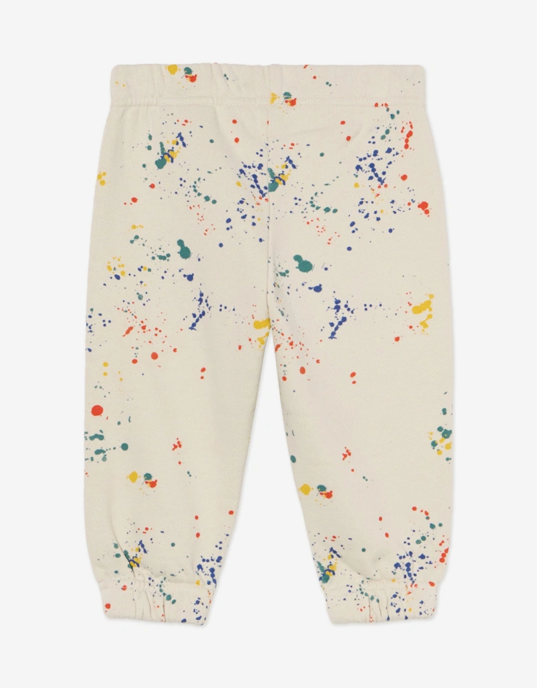 Baby Boys AOP Splat Joggers in Ivory