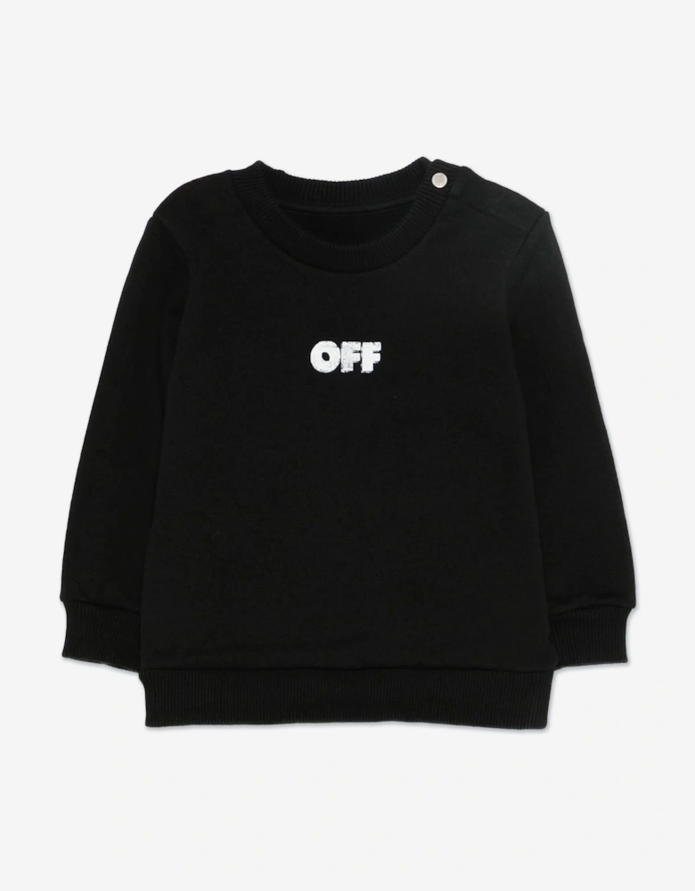 Baby Boys Arrow Sponge Sweatshirt in Black