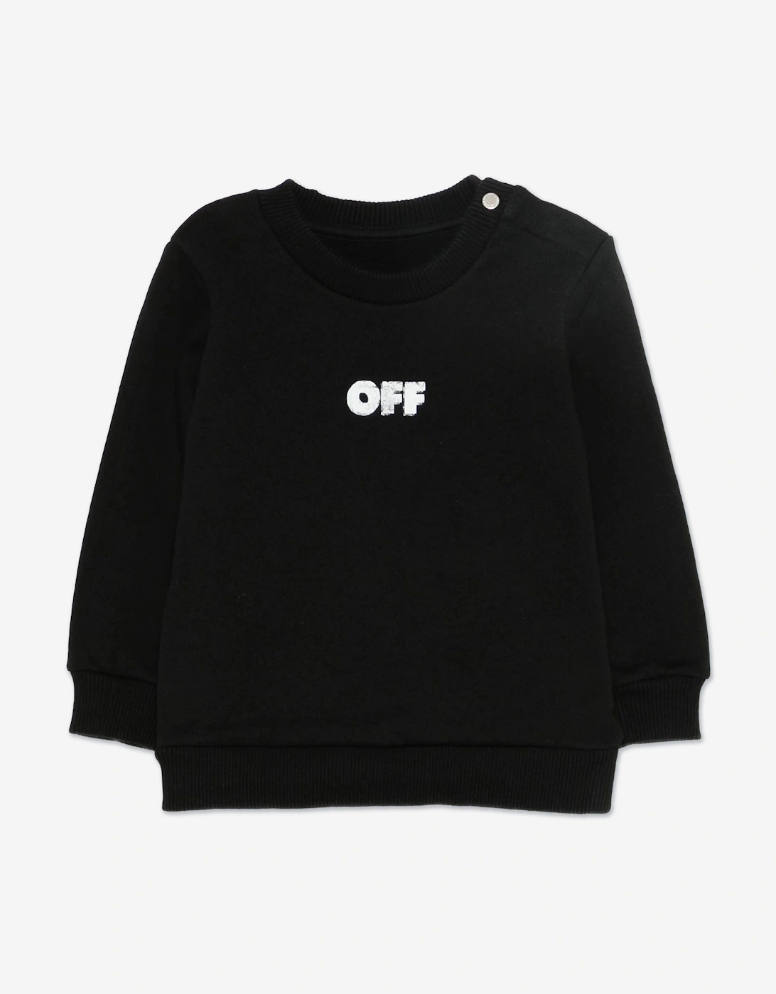 Baby Boys Arrow Sponge Sweatshirt in Black, 5 of 4