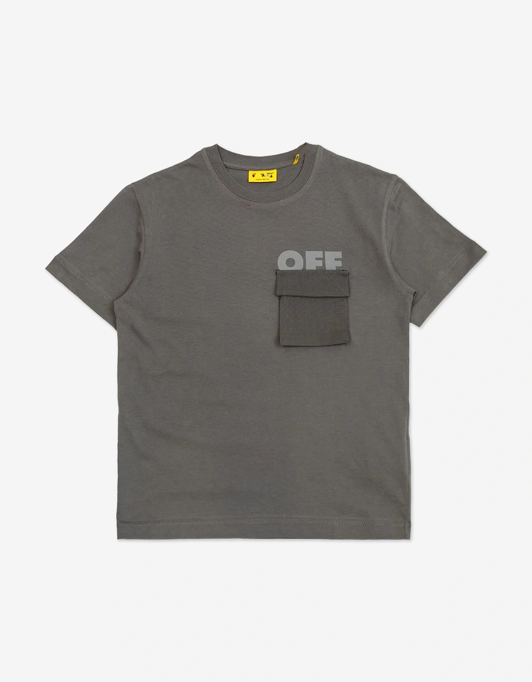 Boys Garment Dyed Cargo T-Shirt in Grey, 4 of 3