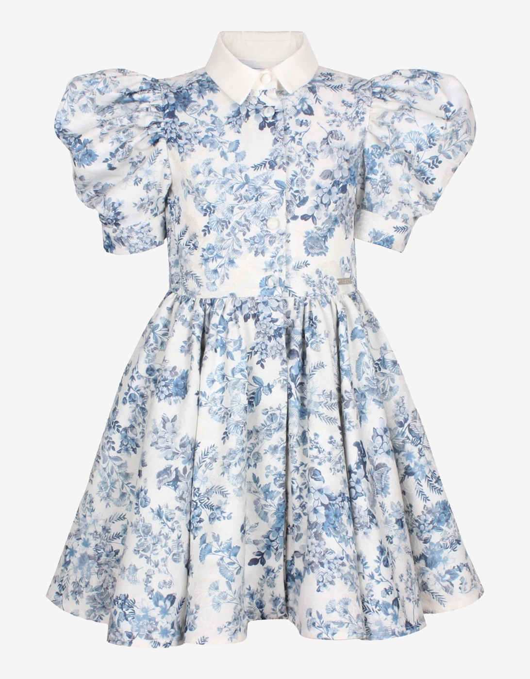 Girls Carousel Dress in Blue, 6 of 5