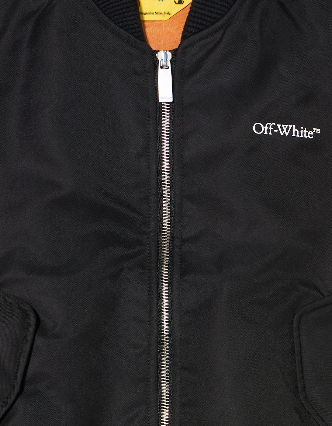 Kids Bookish Diagonal Bomber Jacket in Black