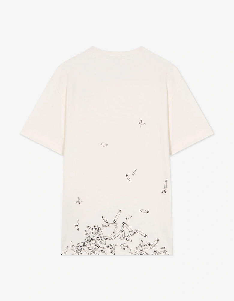 Kids Safety Pins T-Shirt in White