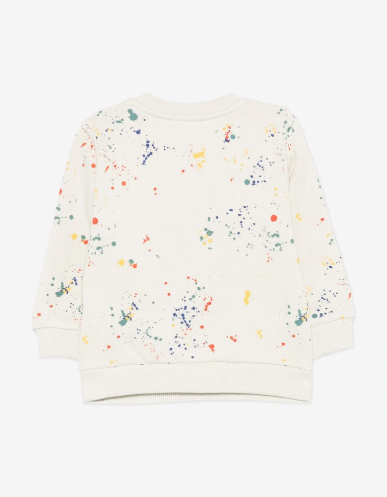 Baby Boys AOP Splat Sweatshirt in Ivory