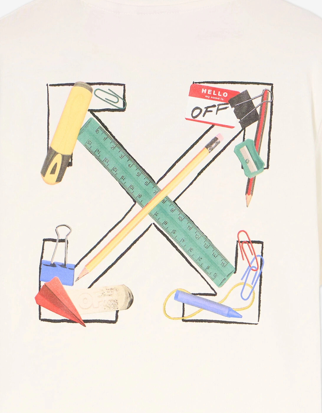 Kids BTS Arrow Ruler T-Shirt in White