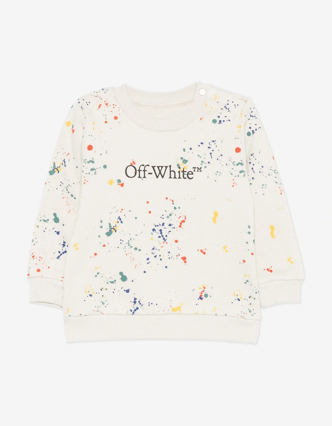 Baby Boys AOP Splat Sweatshirt in Ivory, 4 of 3