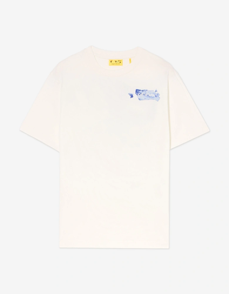 Boys Arrow Acrylic T-Shirt in White