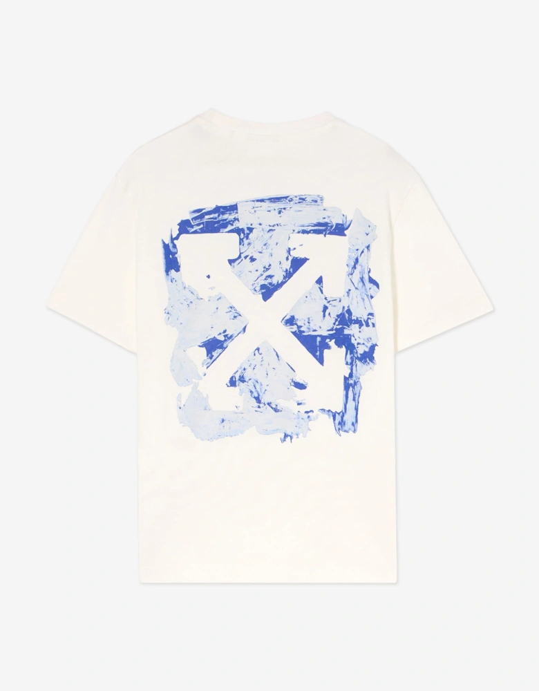 Boys Arrow Acrylic T-Shirt in White