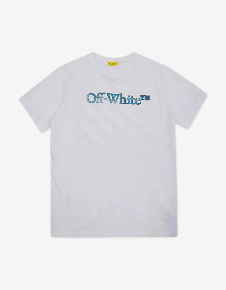 Kids Diagonal Watercolour T-Shirt in White