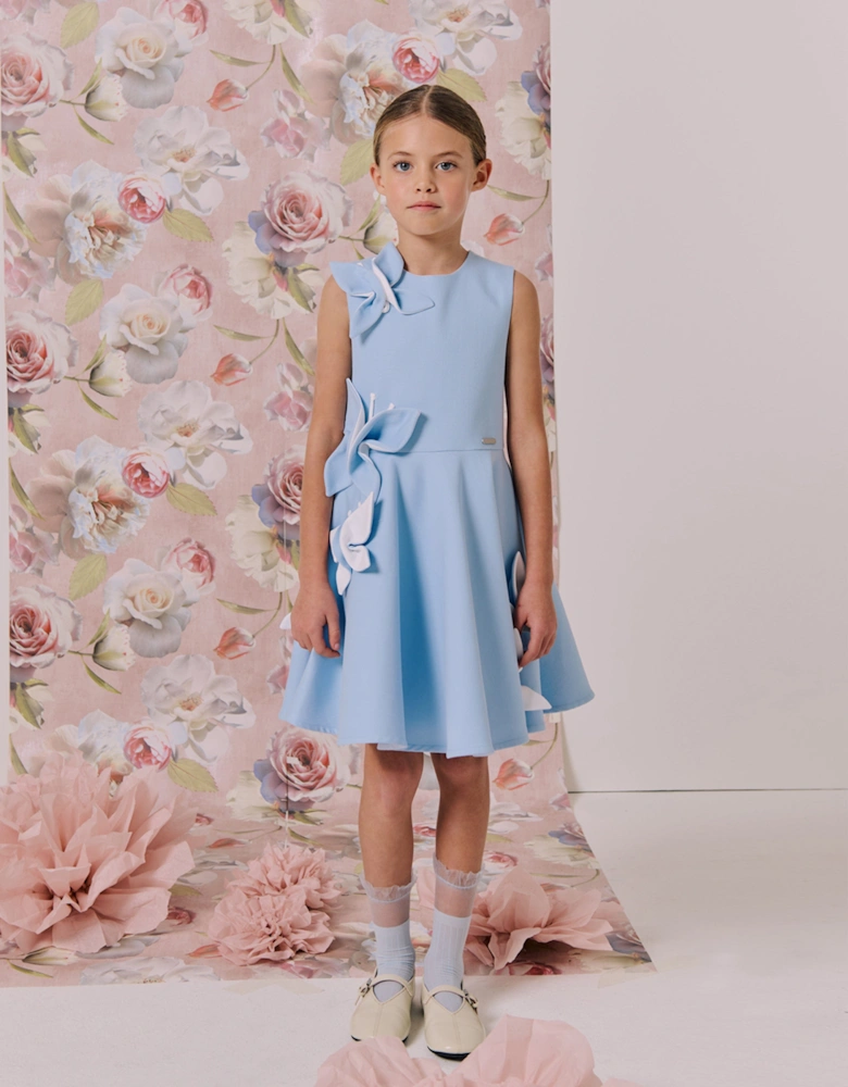 Girls Butterfly Dress in Blue