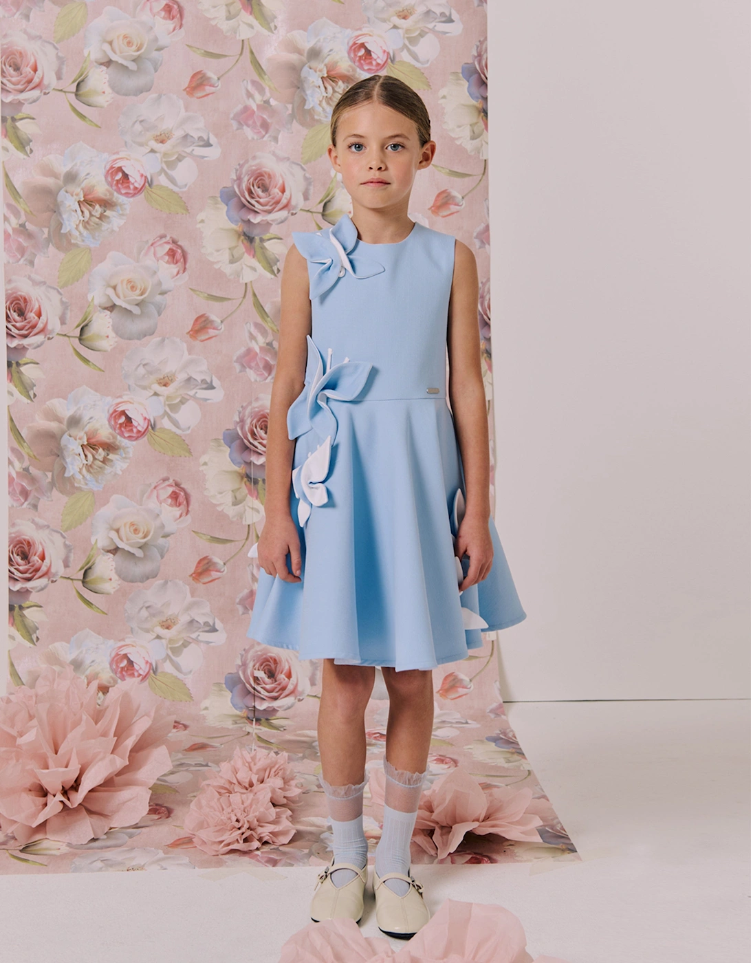 Girls Butterfly Dress in Blue