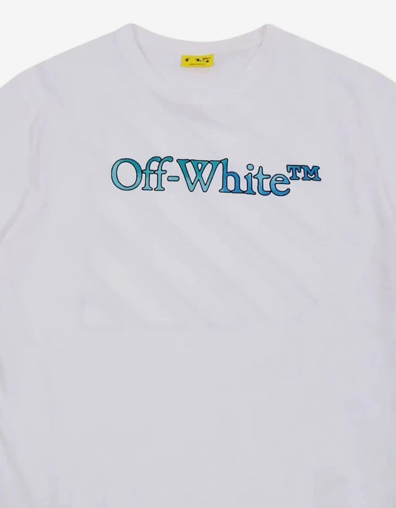 Kids Diagonal Watercolour T-Shirt in White