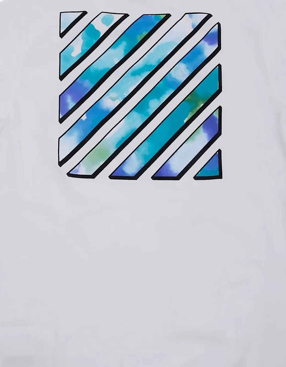 Kids Diagonal Watercolour T-Shirt in White