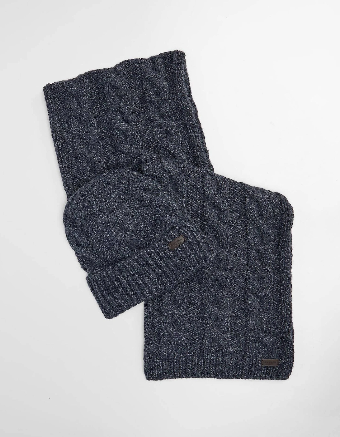 Jesmond Beanie & Scarf Gift Set - Navy Blue, 2 of 1