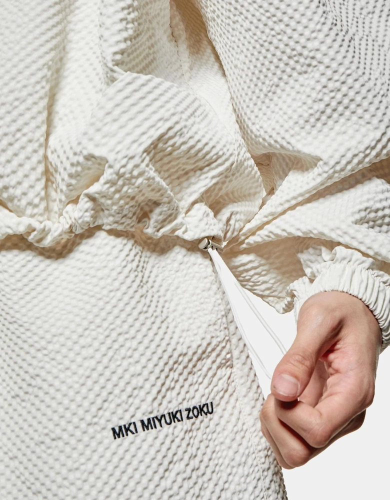 Seersucker Quarter Zip Sweatshirt