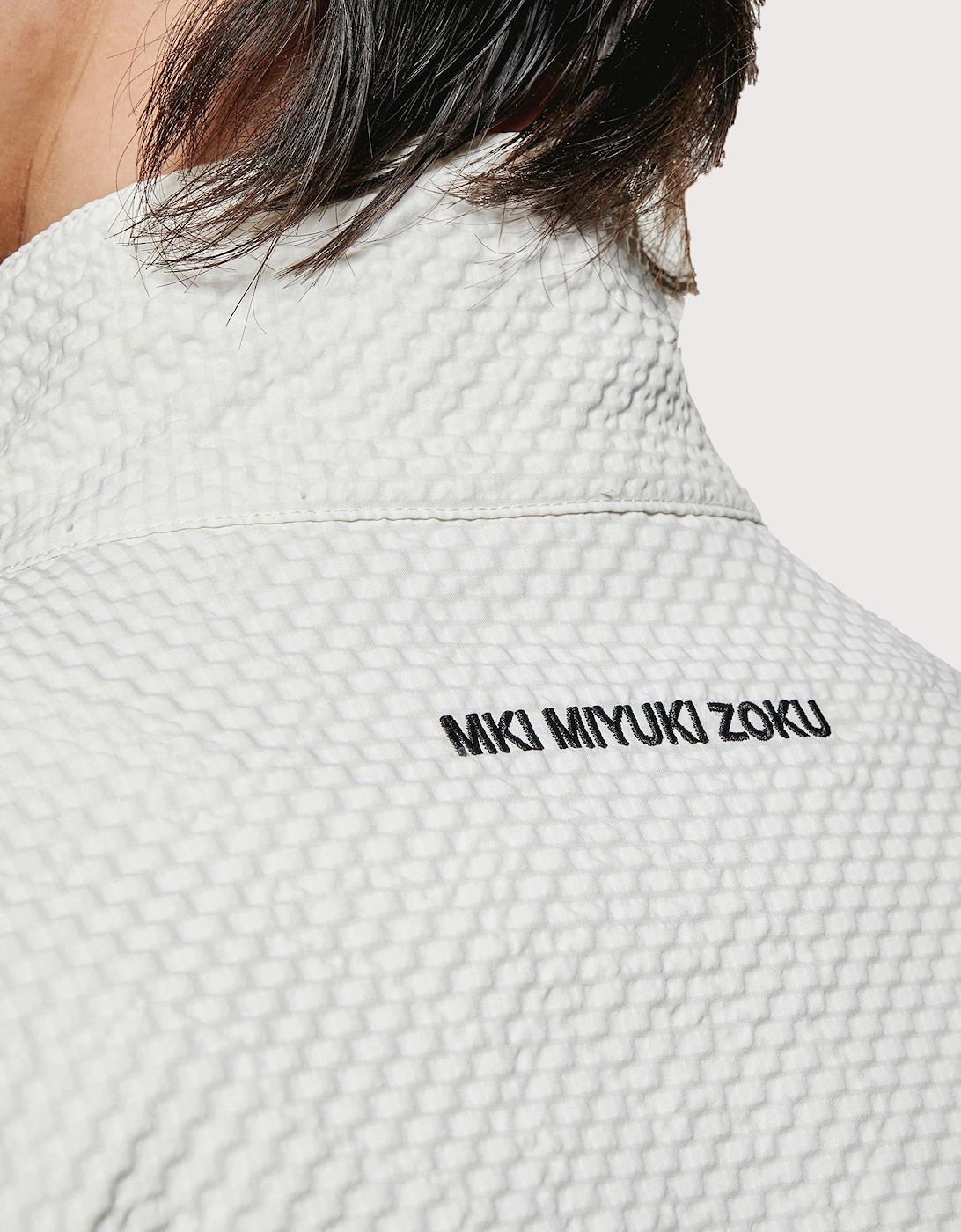 Seersucker Quarter Zip Sweatshirt