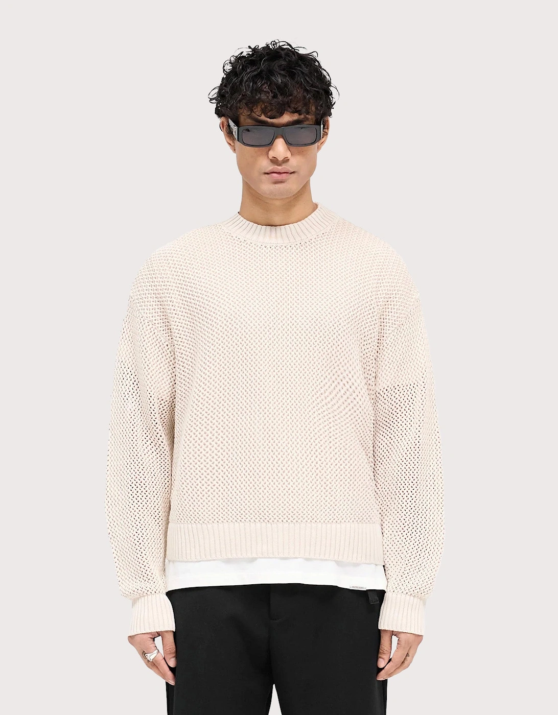 Oversized Fit Open Gauge Knit Jumper, 5 of 4