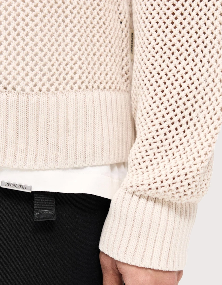 Oversized Fit Open Gauge Knit Jumper