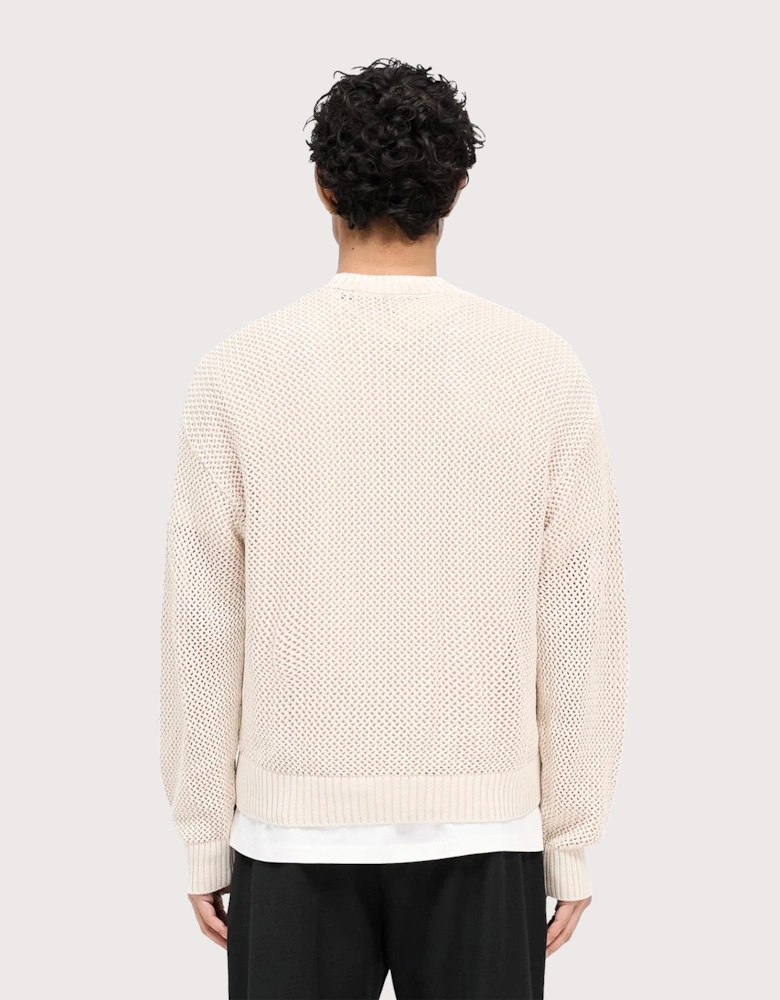 Oversized Fit Open Gauge Knit Jumper