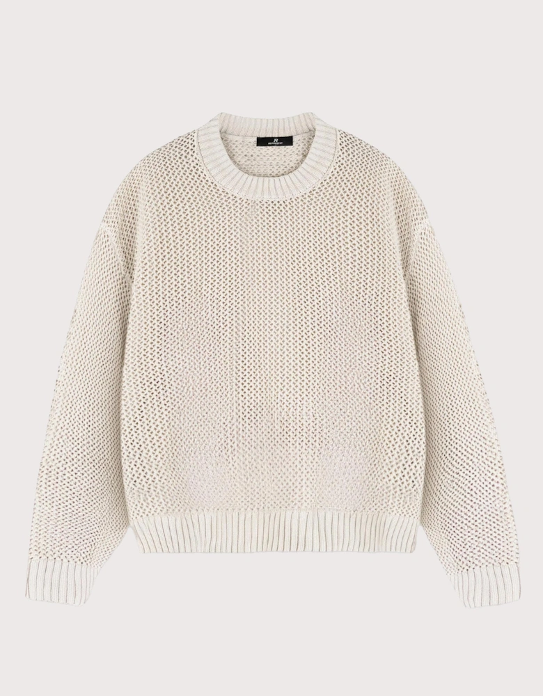 Oversized Fit Open Gauge Knit Jumper