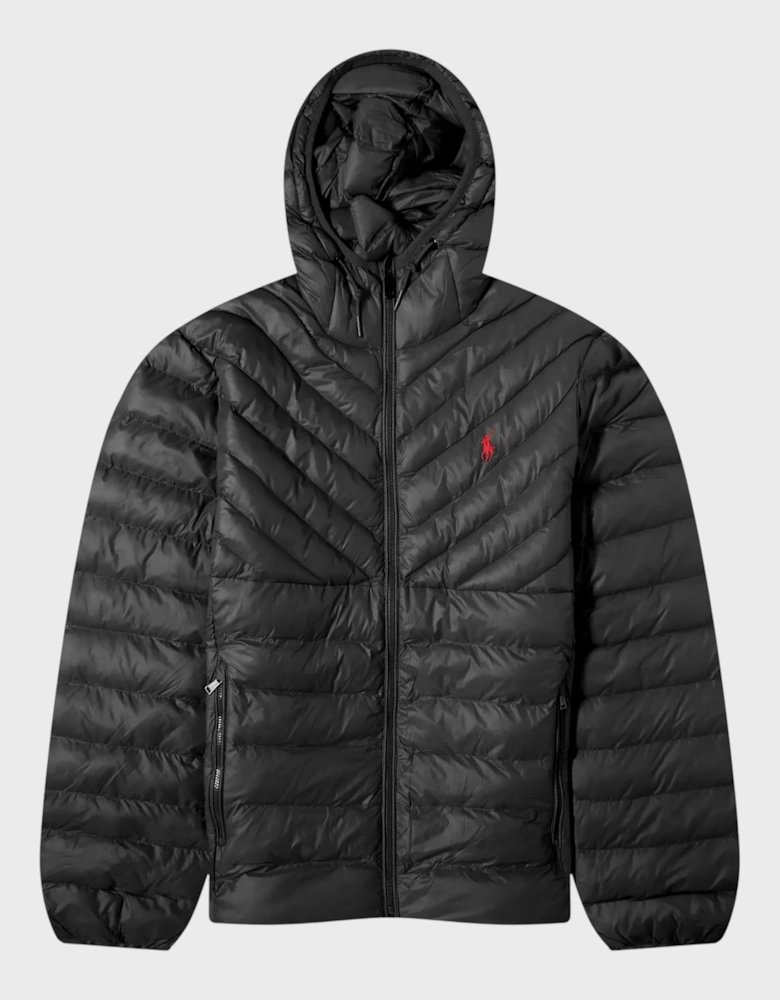 Polo Men's Terra Chevron Insulated Hooded Jacket Polo Black