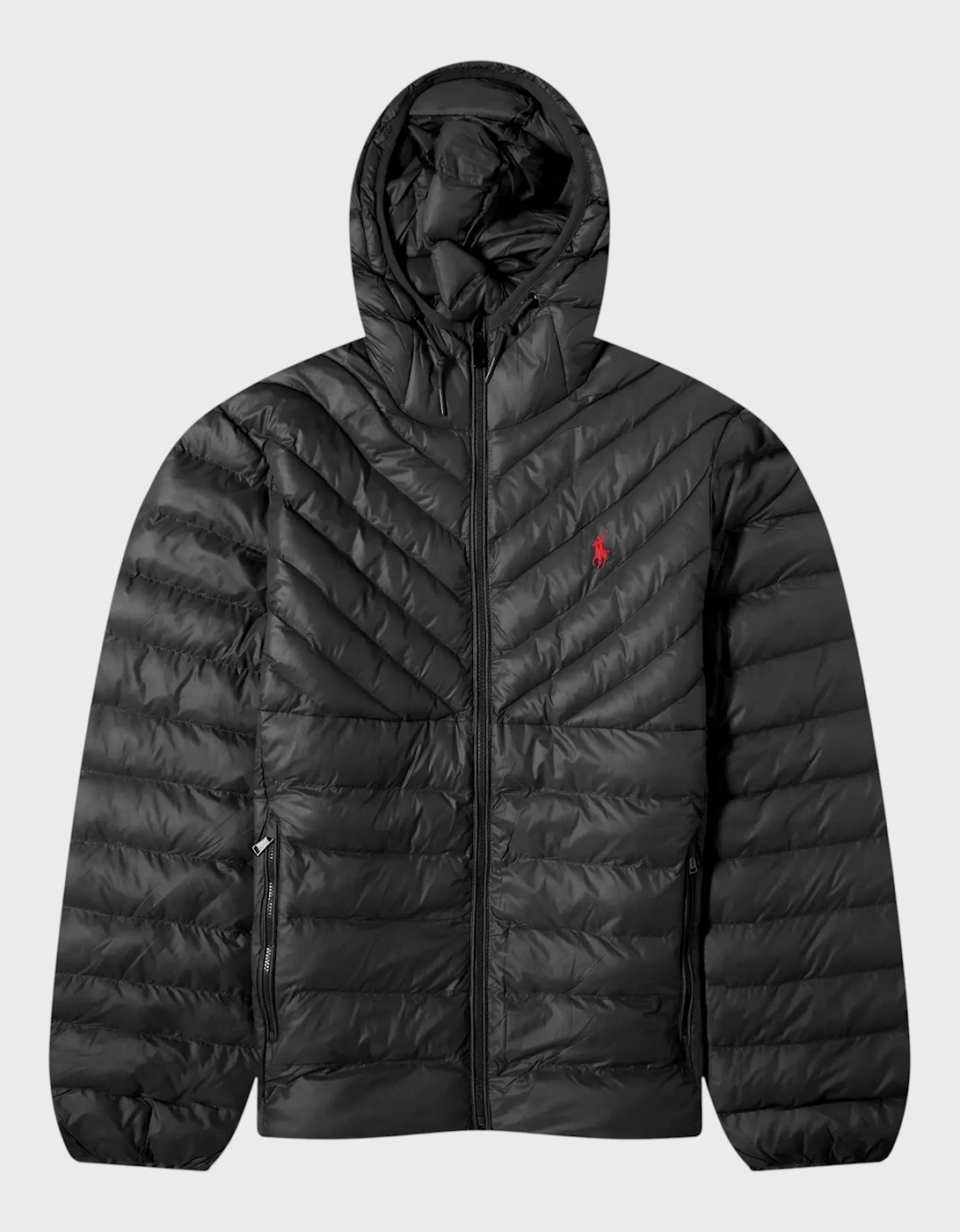 Polo Men's Terra Chevron Insulated Hooded Jacket Polo Black, 6 of 5