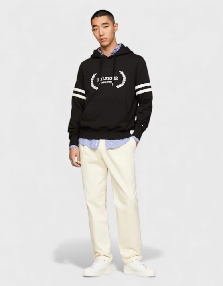 Laurel Monotype Hoodie Black