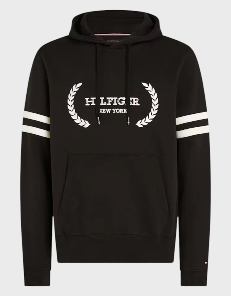 Laurel Monotype Hoodie Black